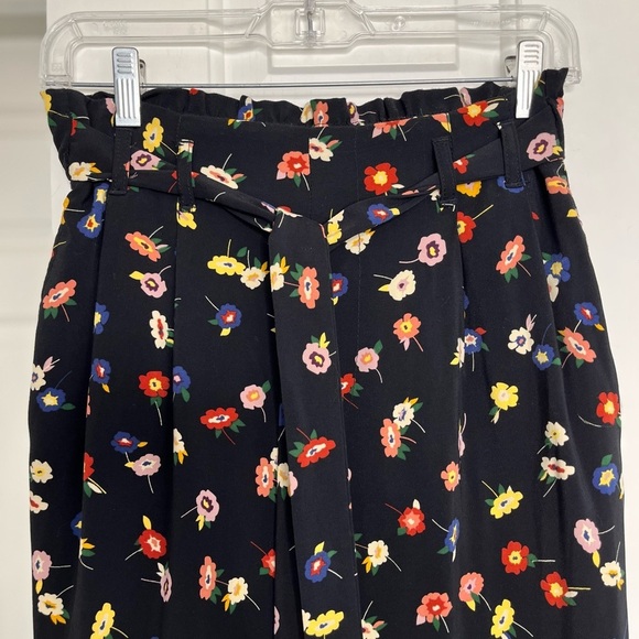 Zara TRF Floral Flowy Wide Leg Culotte Pant XS - Picture 5 of 16